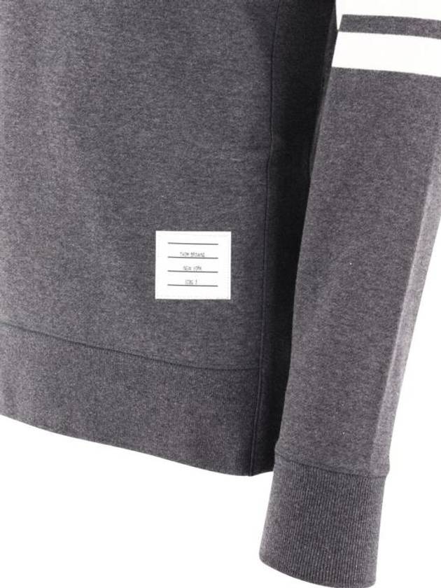 4 Bar Loopback Jersey Sweatshirt Dark Grey - THOM BROWNE - BALAAN 5