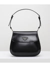 Cleo Brushed Leather Flap Shoulder Bag Black - PRADA - BALAAN 2