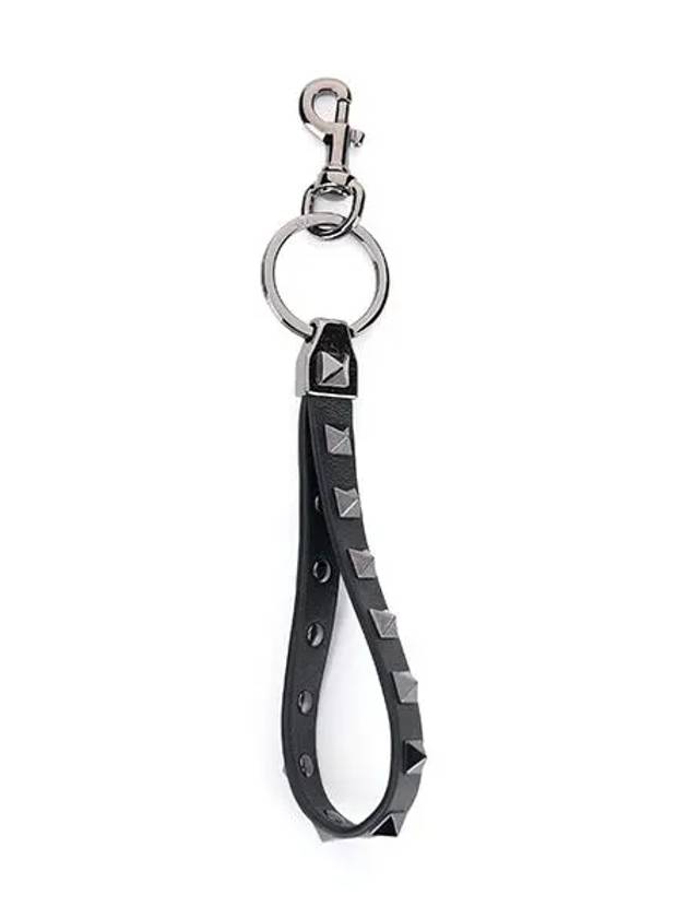 Rockstud Key Ring Black - VALENTINO - BALAAN 3