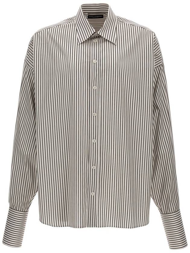 Long Sleeve Shirt G5LU6T FR5ZP S8051 WHITE GRAY - DOLCE&GABBANA - BALAAN 2