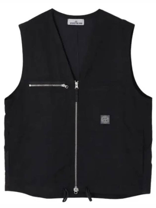 Cupro Cotton Logo Patch Vest Men s - STONE ISLAND - BALAAN 1