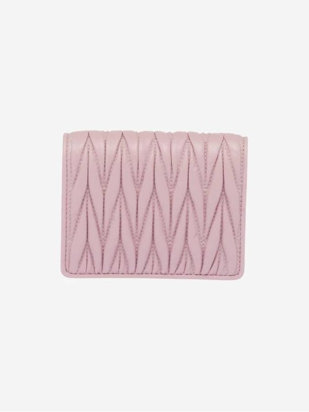 Matelasse Leather Half Wallet Alabaster Pink - MIU MIU - BALAAN 2