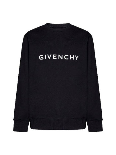 Logo Print Cotton Sweatshirt Black - GIVENCHY - BALAAN 2