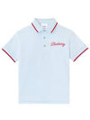 Kids Logo Collar Short Sleeve T Shirt Pale Blue 8058378 Outlet Italy - BURBERRY - BALAAN 1