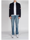 Single Breasted Button Cotton Jacket Navy - THOM BROWNE - BALAAN 5