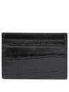 Croc Effect Greca Goddess Card Wallet Black - VERSACE - BALAAN 3