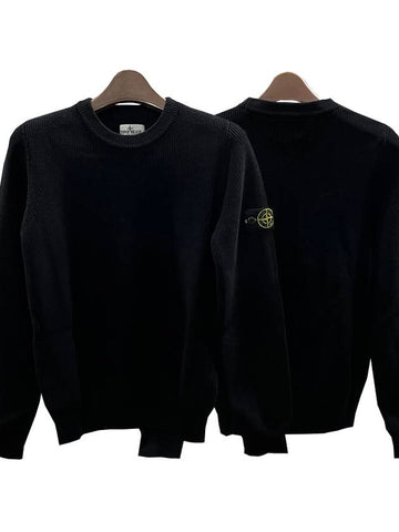 Kids Wappen Patch Cotton Knit 10 12 Black 7816504A3 V0029 - STONE ISLAND - BALAAN 1