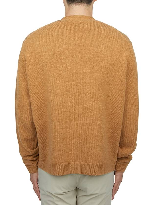 Fox Head Intarsia Comfort Cardigan Brown - MAISON KITSUNE - BALAAN 4