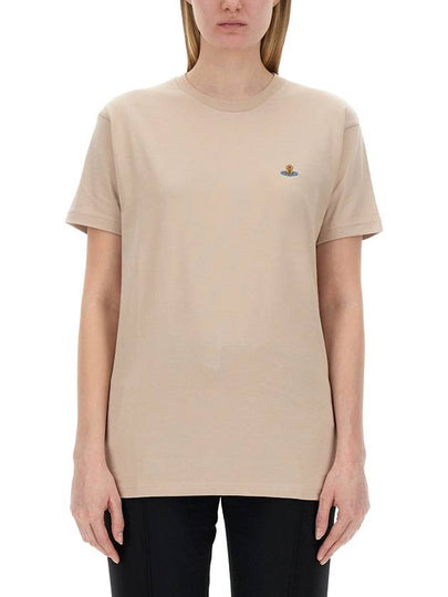 ORB Logo Cotton Short Sleeve T-Shirt Birch - VIVIENNE WESTWOOD - BALAAN 2