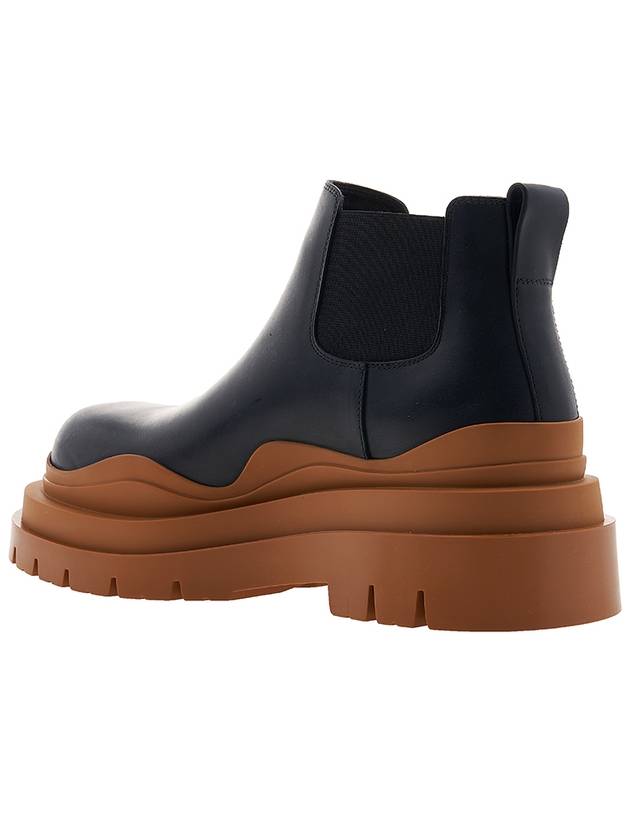 Tire Ankle Chelsea Boots Black Cognac - BOTTEGA VENETA - BALAAN 4