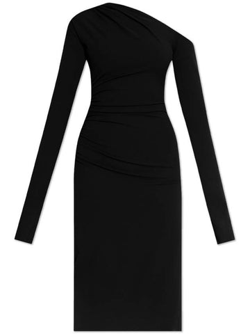 Dolce & Gabbana Dress With Draping, Women's, Black - DOLCE&GABBANA - BALAAN 1