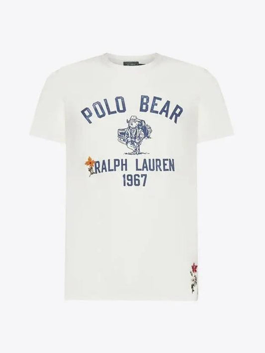 Slim Fit Polo Bear Jersey Short Sleeve T-Shirt White - POLO RALPH LAUREN - BALAAN 2