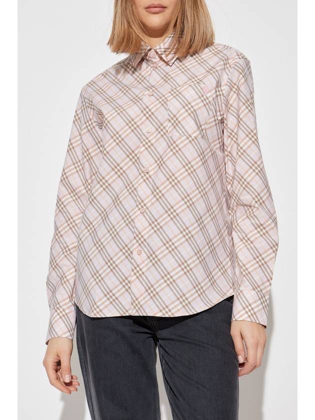 Burberry Checkered Shirt, Women's, Pink - BURBERRY - BALAAN 3