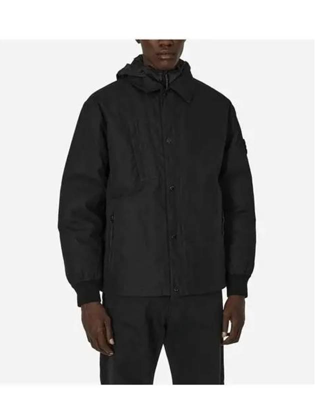 Ghost Piece O-Ventile Down Jacket Black - STONE ISLAND - BALAAN 4