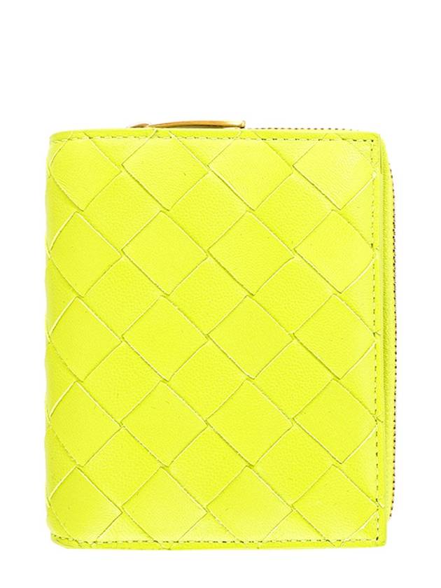 Intrecciato Zipper Bifold Half Wallet Lime - BOTTEGA VENETA - BALAAN 2