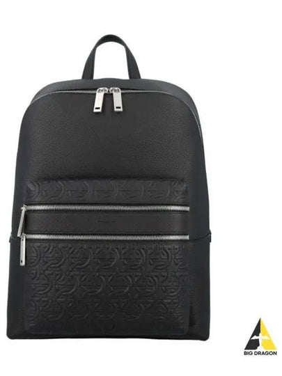 Embossed Backpack Black - SALVATORE FERRAGAMO - BALAAN 2