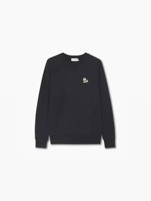 Dressed Fox Patch Classic Sweatshirt Black - MAISON KITSUNE - BALAAN 8