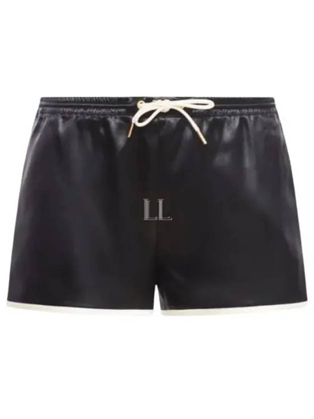 Mini Triomphe Satin Shorts Black - CELINE - BALAAN 2