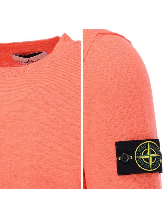 Wappen Patch Crew Neck Knit Top Orange - STONE ISLAND - BALAAN 5