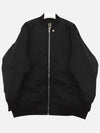 Zipper Front Oversized Zip-up Jacket Black - RICK OWENS - BALAAN 3