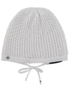 yellow tab crochet beanie white - MSKN2ND - BALAAN 2