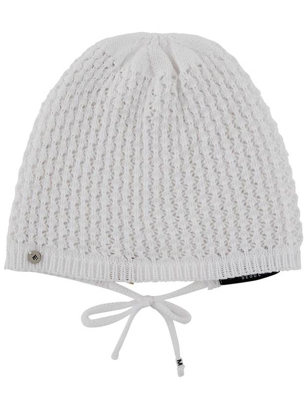 6 28 Pre order delivery yellow tab crochet beanie white - MSKN2ND - BALAAN 2