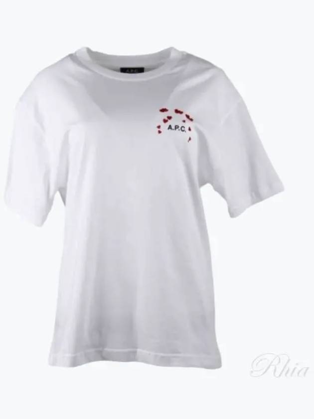 Heart Logo Cotton Short Sleeve T-Shirt White - A.P.C. - BALAAN 2