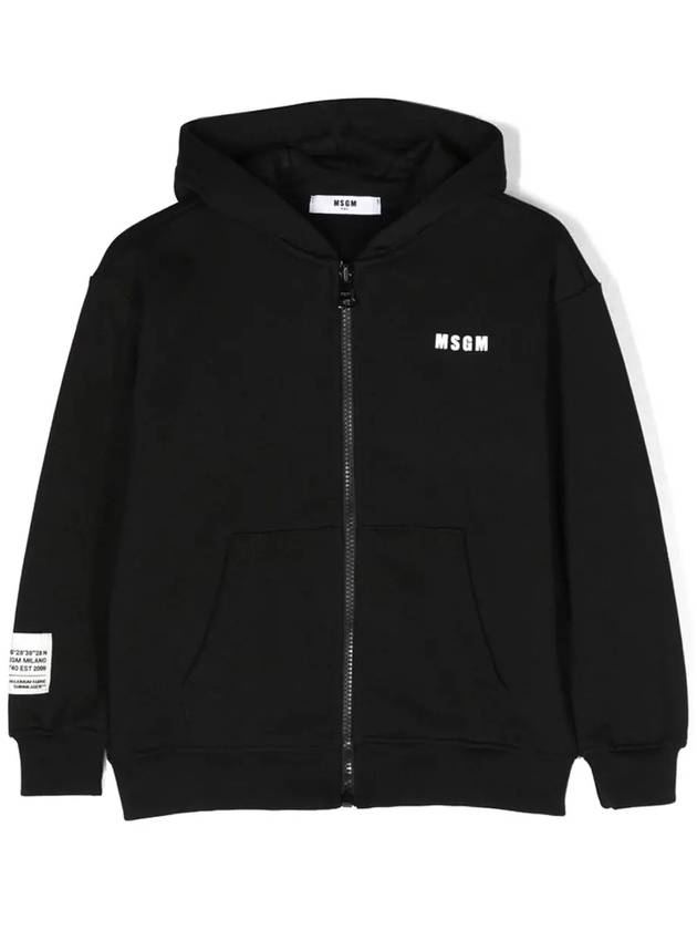 Kids Back Printing Brushed Hooded Zip up MS029256 110 - MSGM - BALAAN 3