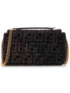 Baguette Chain Midi Shoulder Bag Dark Brown - FENDI - BALAAN 4