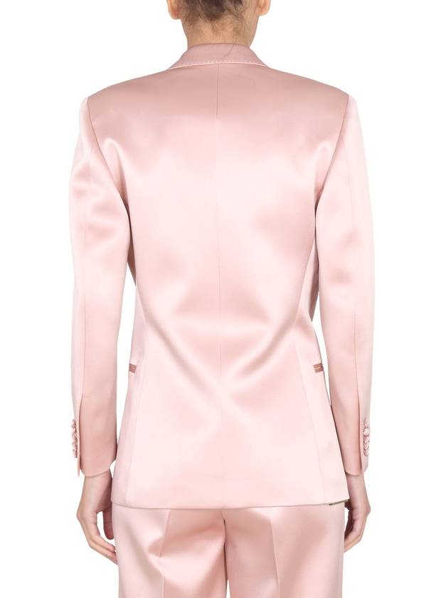 Women's Double Satin Blazer Jacket Pink - GUCCI - BALAAN 5