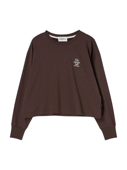 Essential Crop Long Sleeve T-Shirt Brown - THE GREEN LAB - BALAAN 2