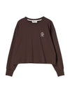 Essential Crop Long Sleeve T-Shirt Brown - THE GREEN LAB - BALAAN 2