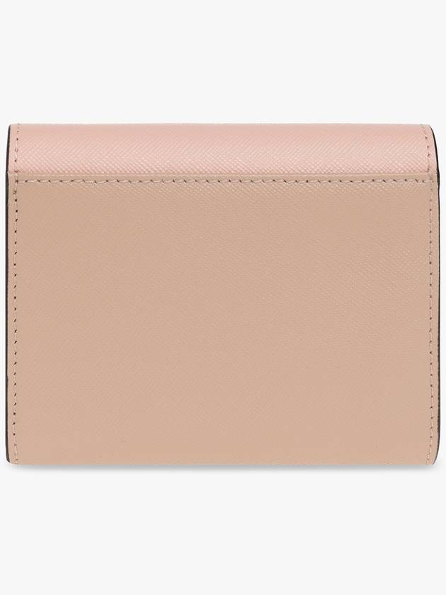 Saffiano Tri-Fold Half Wallet Pink - MARNI - BALAAN 4