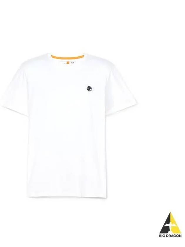 Men s Classic Logo Short Sleeve T Shirt White TB0A6DKU1001 - TIMBERLAND - BALAAN 1