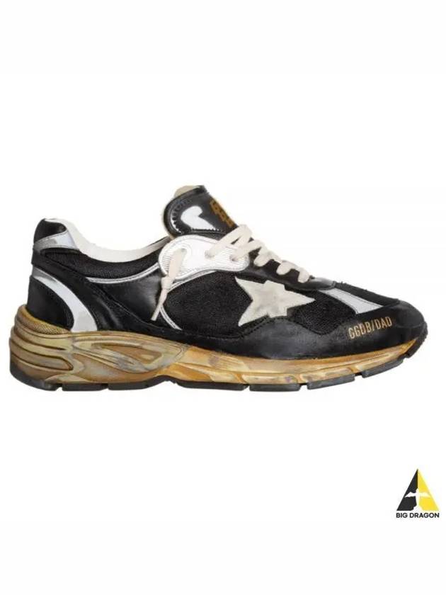 Dad-Star Mesh Nappa Leather Low Top Sneakers Black Ice Grey - GOLDEN GOOSE - BALAAN 2