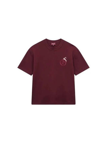 Men s Rabbit Logo Soft T Shirt Burgundy - GIORGIO ARMANI - BALAAN 1