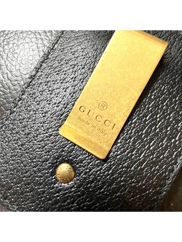 GG Marmont Leather Card Wallet Black - GUCCI - BALAAN 11