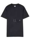 Small Logo Pocket Cotton Short Sleeve T-Shirt Black - CP COMPANY - BALAAN 2