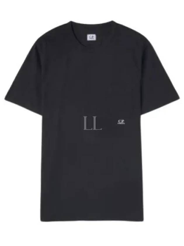 Small Logo Pocket Cotton Short Sleeve T-Shirt Black - CP COMPANY - BALAAN 2