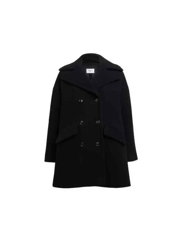 Classic Collar Flap Pocket Virgin Wool Double Coat Black - ALAIA - BALAAN 2