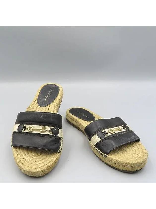 Smith Market used luxury goods Ferragamo black sandals women s shoes - SALVATORE FERRAGAMO - BALAAN 1