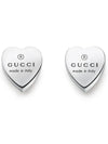 Trademark Heart Earrings YBD223990001 Silver - GUCCI - BALAAN 3