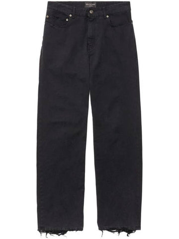 Medium Fit Straight Jeans Black - BALENCIAGA - BALAAN 1