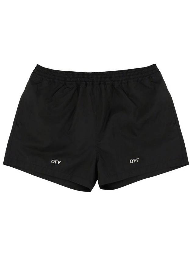 stamp logo swim shorts black - OFF WHITE - BALAAN 2