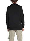 Logo Patch Round Neck Knit Top Black - STONE ISLAND - BALAAN 9