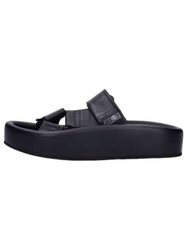 MM6 leather platform sandals black - MAISON MARGIELA - BALAAN 1