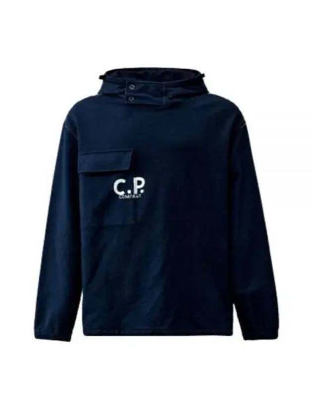 CP Company 24 Indigo Fleece Hoodie 16CMSS184A 110055W D08 - CP COMPANY - BALAAN 1