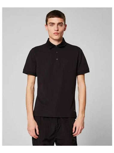 Pocket Polo Short Sleeve Tee Black - CP COMPANY - BALAAN 1