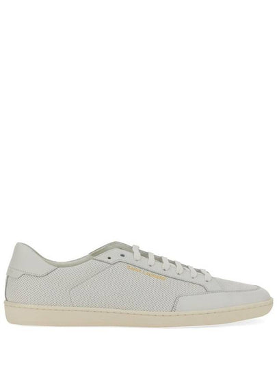 Court Classic Perforated Leather Low Top Sneakers White - SAINT LAURENT - BALAAN 2