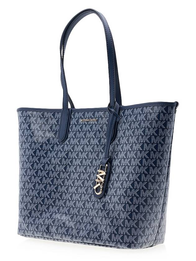 Eliza All-Over Logo Printed Large Shoulder Bag Navy - MICHAEL KORS - BALAAN 4